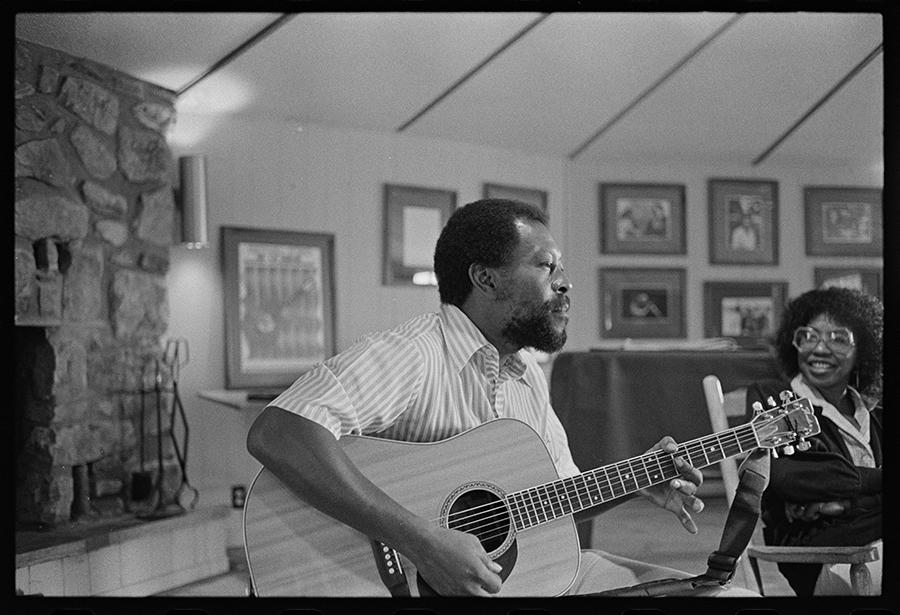 Willie King and Jane Sapp at the Highlander Center. Photo taken by Bill Ferris and courtesy of the Louis Round Wilson Special Collections Library at The University of North Carolina at Chapel Hill.